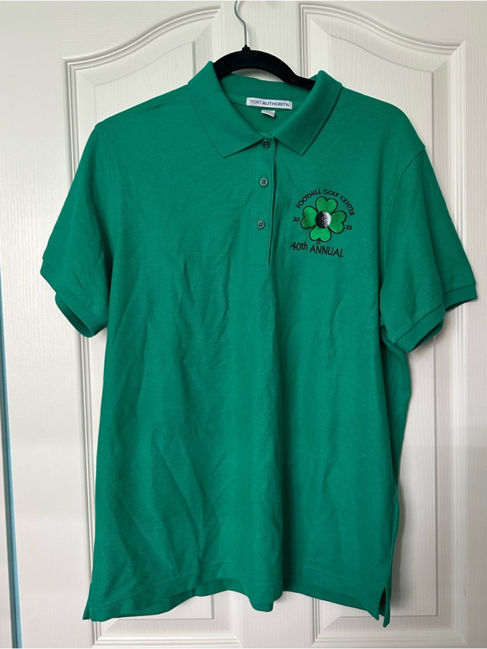 Port Authority Green Embroidered Polo